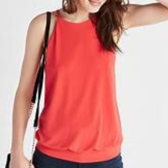 Express Tops - NWT Express High Neck Keyhole Flowy Tank Blouse